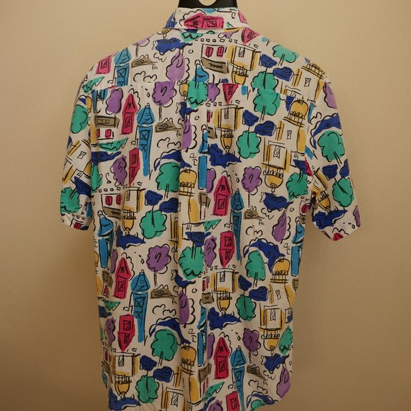 Vintage Cherokee Patterned Short Sleeve Button Down - Picture 3 of 11
